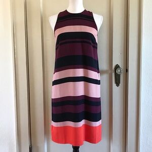 ANN TAYLOR - Striped Cape Back Sleeveless Dress XS